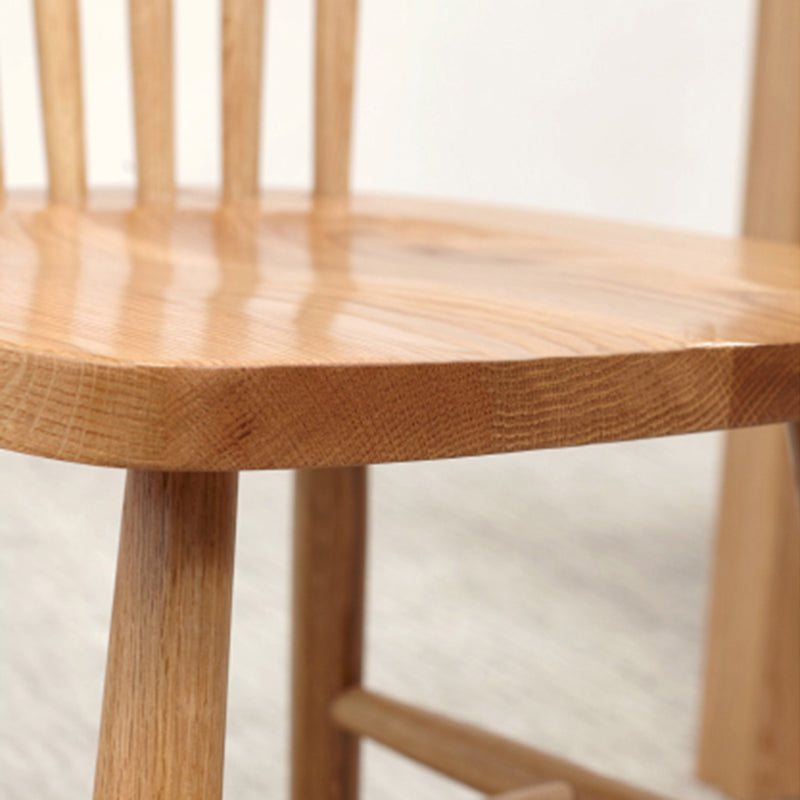Sedia laterale in legno massiccio contemporaneo Finitura metallica sedia Windsor interno