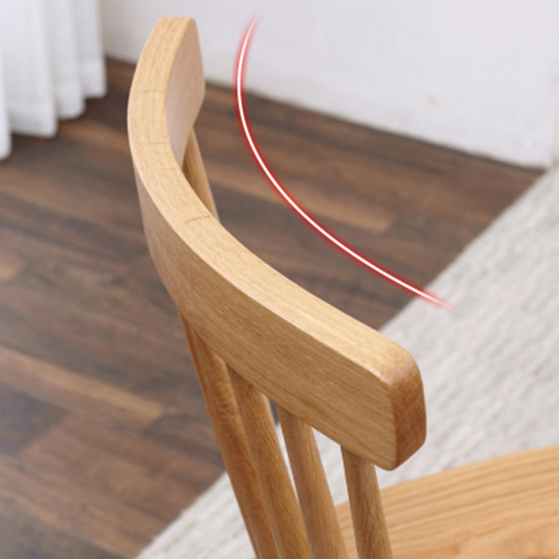 Sedia laterale in legno massiccio contemporaneo Finitura metallica sedia Windsor interno