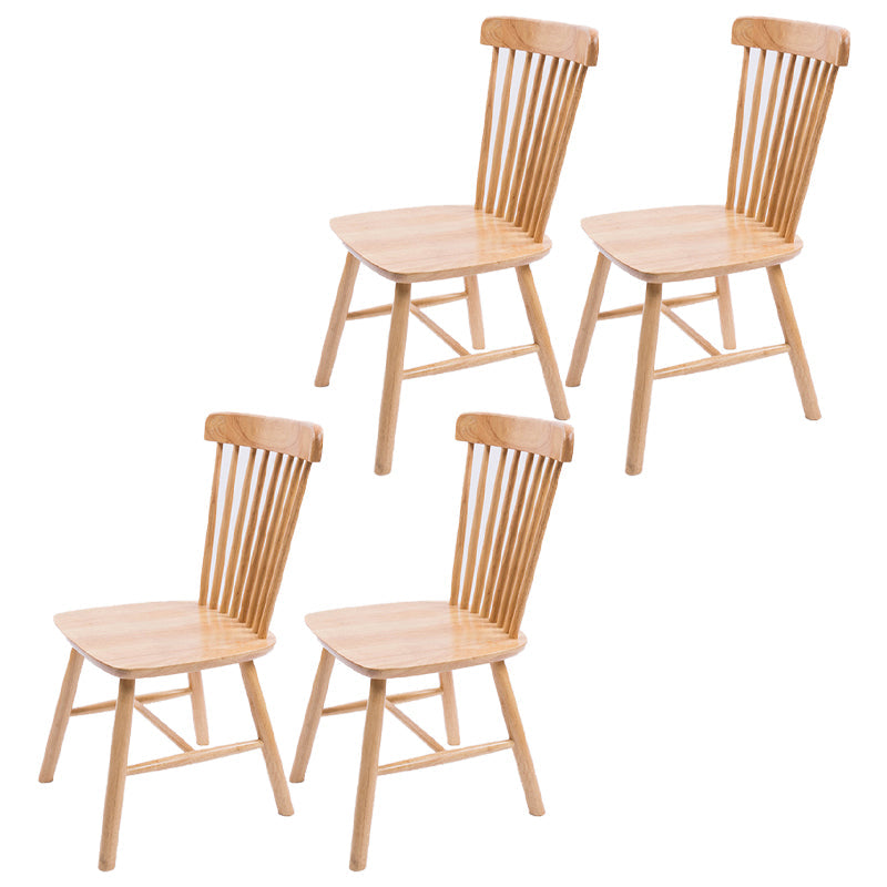 Contemporary Solid Wood Armless Chair Windsor Side Chair for Dining Room