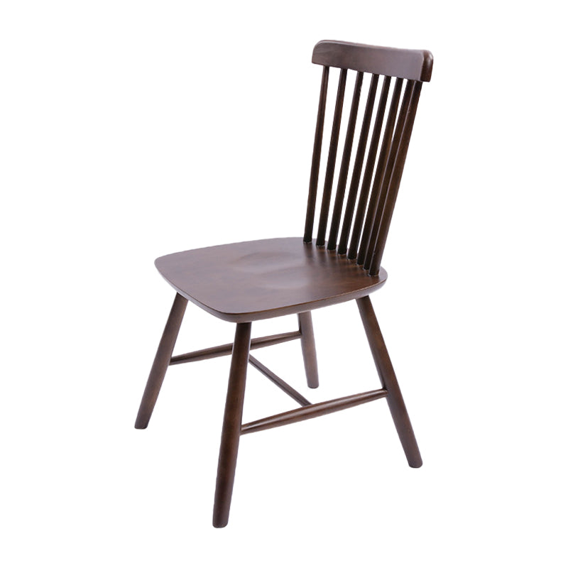 Contemporary Solid Wood Armless Chair Windsor Side Chair for Dining Room