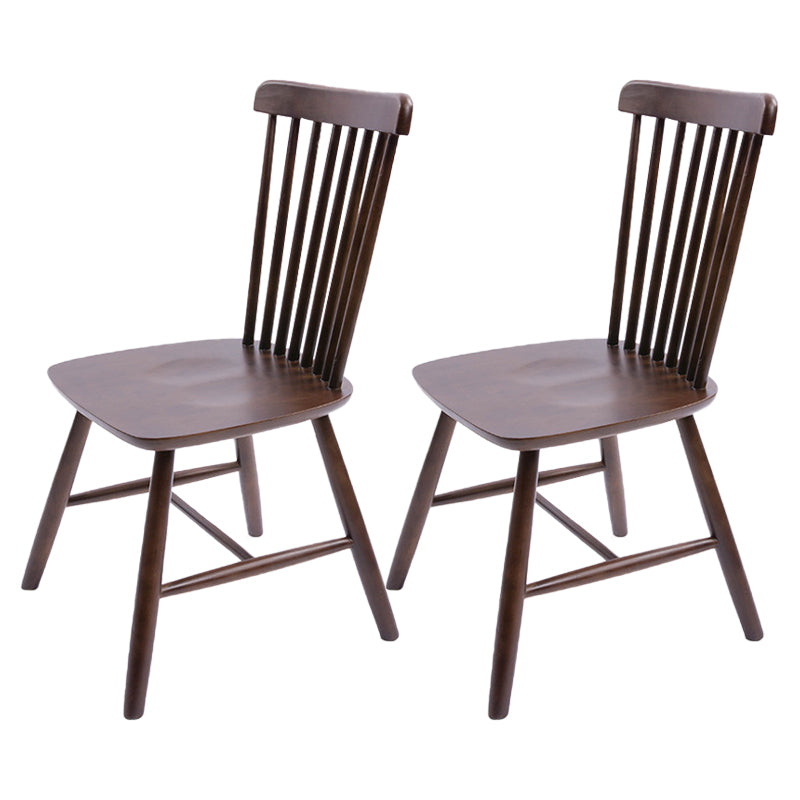 Contemporary Solid Wood Armless Chair Windsor Side Chair for Dining Room