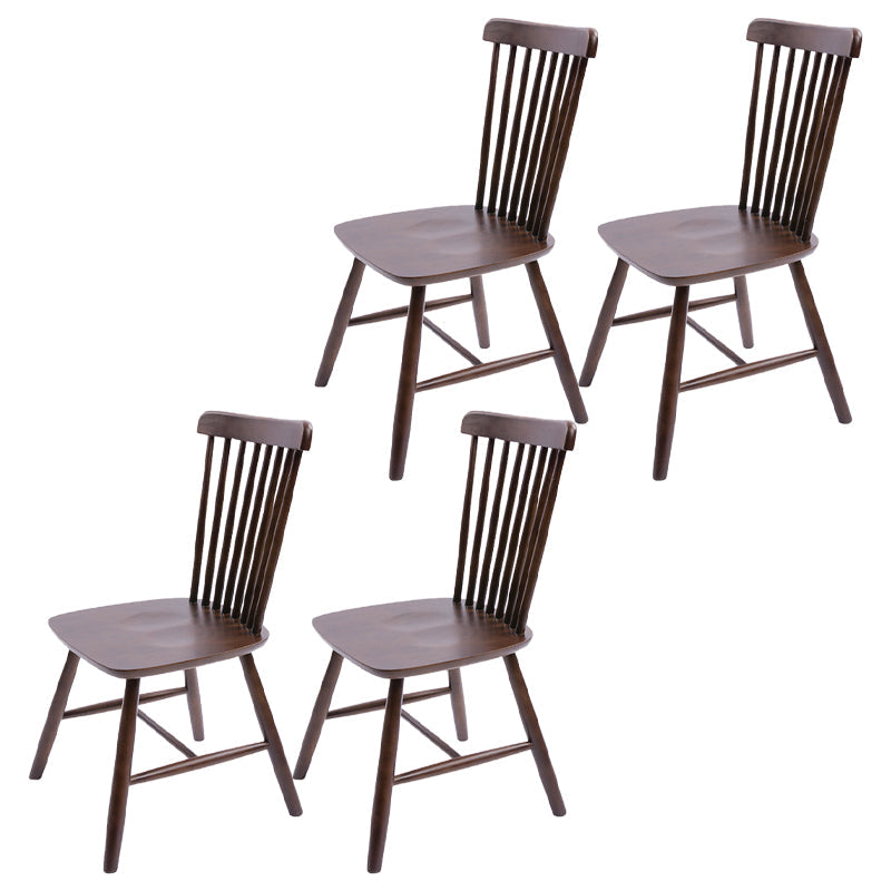 Contemporary Solid Wood Armless Chair Windsor Side Chair for Dining Room