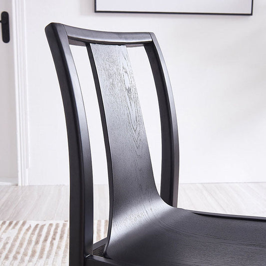 Scandinavian Wood Indoor-Outdoor Room Side Chair Slat Back Chair