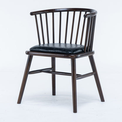 Modern Solid Wood Arm Chair Windsor Side Chair for Dining Room Black 1 Piece Clearhalo 'Dining Chairs' 'Dining Tables & Seating' 'dining_chair' 'furn' 'furn_dining_chair' 'Furniture' 'Kitchen & Dining Furniture' 5620415