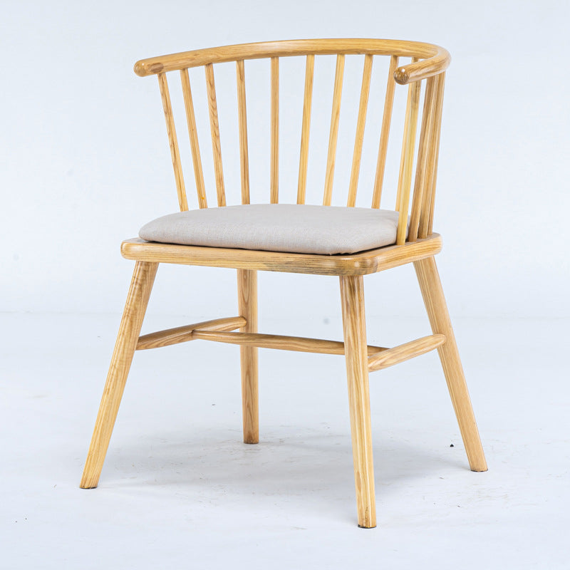 Modern Solid Wood Arm Chair Windsor Side Chair for Dining Room Natural 1 Piece Clearhalo 'Dining Chairs' 'Dining Tables & Seating' 'dining_chair' 'furn' 'furn_dining_chair' 'Furniture' 'Kitchen & Dining Furniture' 5620418