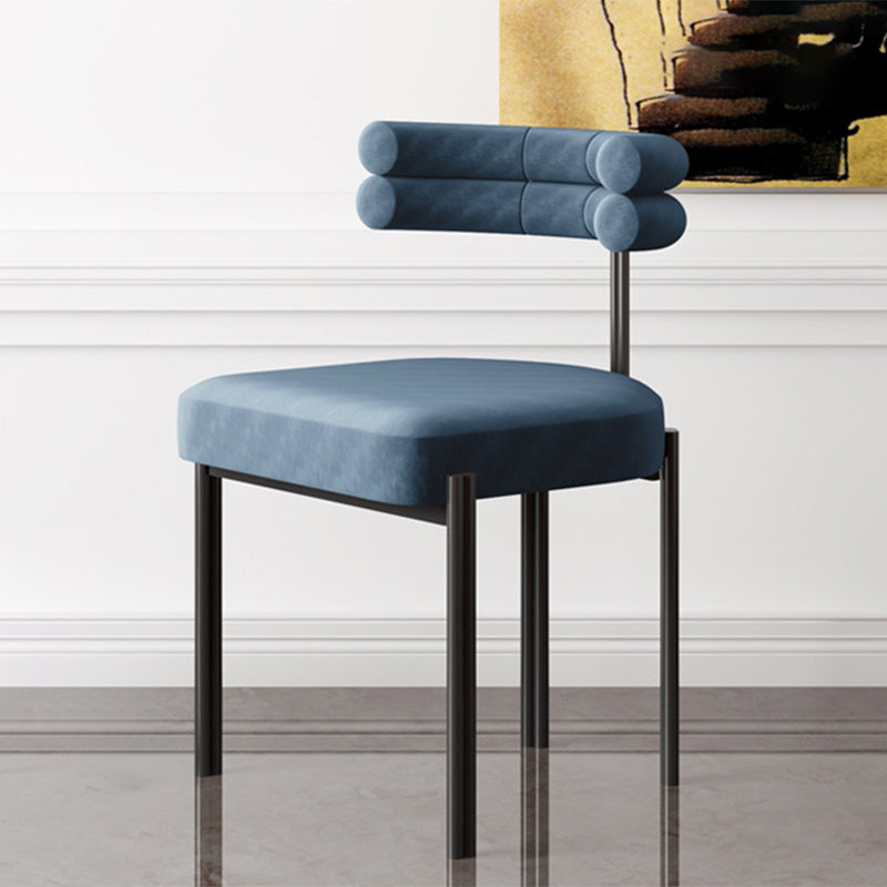 Contemporary Metal Indoor-Outdoor Room Chair Open Back Side Chair Blue 1 Piece Clearhalo 'Dining Chairs' 'Dining Tables & Seating' 'dining_chair' 'furn' 'furn_dining_chair' 'Furniture' 'Kitchen & Dining Furniture' 5620478