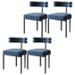 Contemporary Metal Indoor-Outdoor Room Chair Open Back Side Chair Blue 4 Piece Set Clearhalo 'Dining Chairs' 'Dining Tables & Seating' 'dining_chair' 'furn' 'furn_dining_chair' 'Furniture' 'Kitchen & Dining Furniture' 5620481