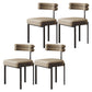 Contemporary Metal Indoor-Outdoor Room Chair Open Back Side Chair Brown 4 Piece Set Clearhalo 'Dining Chairs' 'Dining Tables & Seating' 'dining_chair' 'furn' 'furn_dining_chair' 'Furniture' 'Kitchen & Dining Furniture' 5620487
