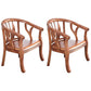 Traditional Dining Arm Chair Matte Finish Solid Wood Windsor Guest Chair with Four Legs