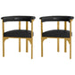 Glam Metal Dining Room Chair Armless Open Back Dining Side Chair for Restaurant Use Black 2 Piece Set Clearhalo 'Dining Chairs' 'Dining Tables & Seating' 'dining_chair' 'furn' 'furn_dining_chair' 'Furniture' 'Kitchen & Dining Furniture' 5620511