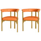 Glam Metal Dining Room Chair Armless Open Back Dining Side Chair for Restaurant Use Orange 2 Piece Set Clearhalo 'Dining Chairs' 'Dining Tables & Seating' 'dining_chair' 'furn' 'furn_dining_chair' 'Furniture' 'Kitchen & Dining Furniture' 5620512
