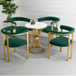 Glam Metal Dining Room Chair Armless Open Back Dining Side Chair for Restaurant Use Clearhalo 'Dining Chairs' 'Dining Tables & Seating' 'dining_chair' 'furn' 'furn_dining_chair' 'Furniture' 'Kitchen & Dining Furniture' 5620521