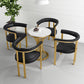 Glam Metal Dining Room Chair Armless Open Back Dining Side Chair for Restaurant Use Clearhalo 'Dining Chairs' 'Dining Tables & Seating' 'dining_chair' 'furn' 'furn_dining_chair' 'Furniture' 'Kitchen & Dining Furniture' 5620522