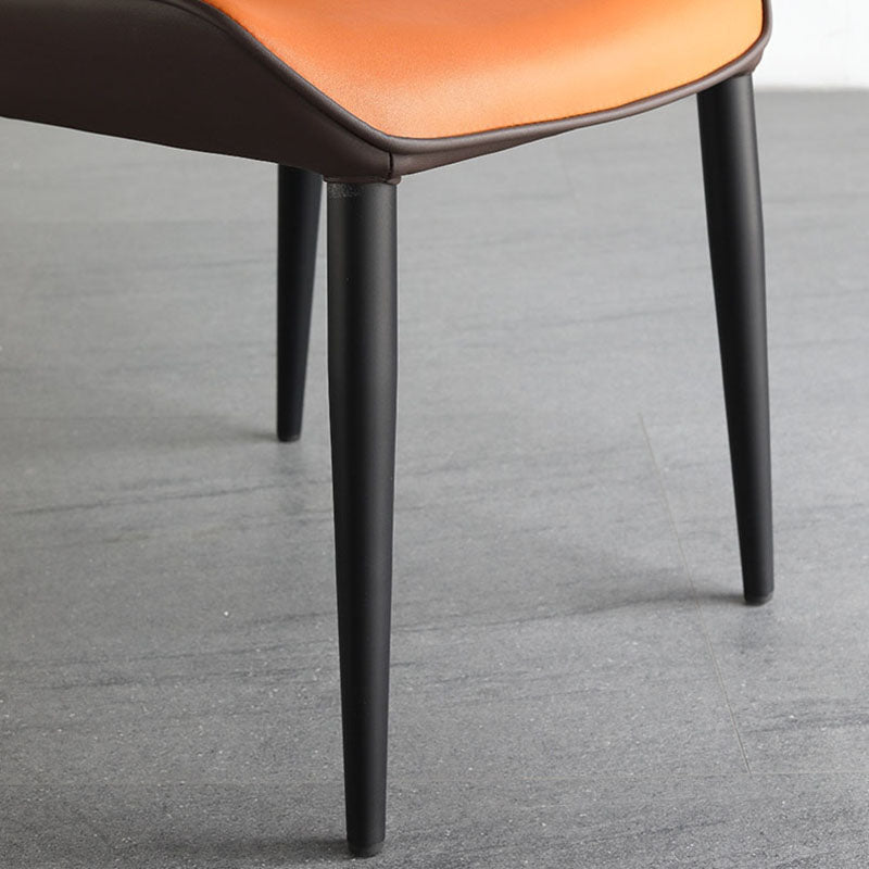 Contemporary Wingback Side Chairs Leather Dining Side Chair for Kitchen Clearhalo 'Dining Chairs' 'Dining Tables & Seating' 'dining_chair' 'furn' 'furn_dining_chair' 'Furniture' 'Kitchen & Dining Furniture' 5620537