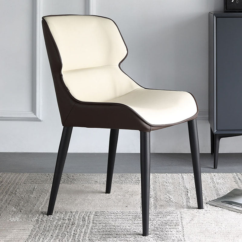 Contemporary Wingback Side Chairs Leather Dining Side Chair for Kitchen Clearhalo 'Dining Chairs' 'Dining Tables & Seating' 'dining_chair' 'furn' 'furn_dining_chair' 'Furniture' 'Kitchen & Dining Furniture' 5620538