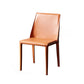 Minimalist Style Leather Dining Side Chair Solid Back Dining Chairs for Home