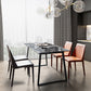 Minimalist Style Leather Dining Side Chair Solid Back Dining Chairs for Home