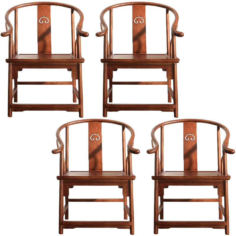 Traditional Style Kitchen Wooden Dining Chairs Dining Arm Side Chairs