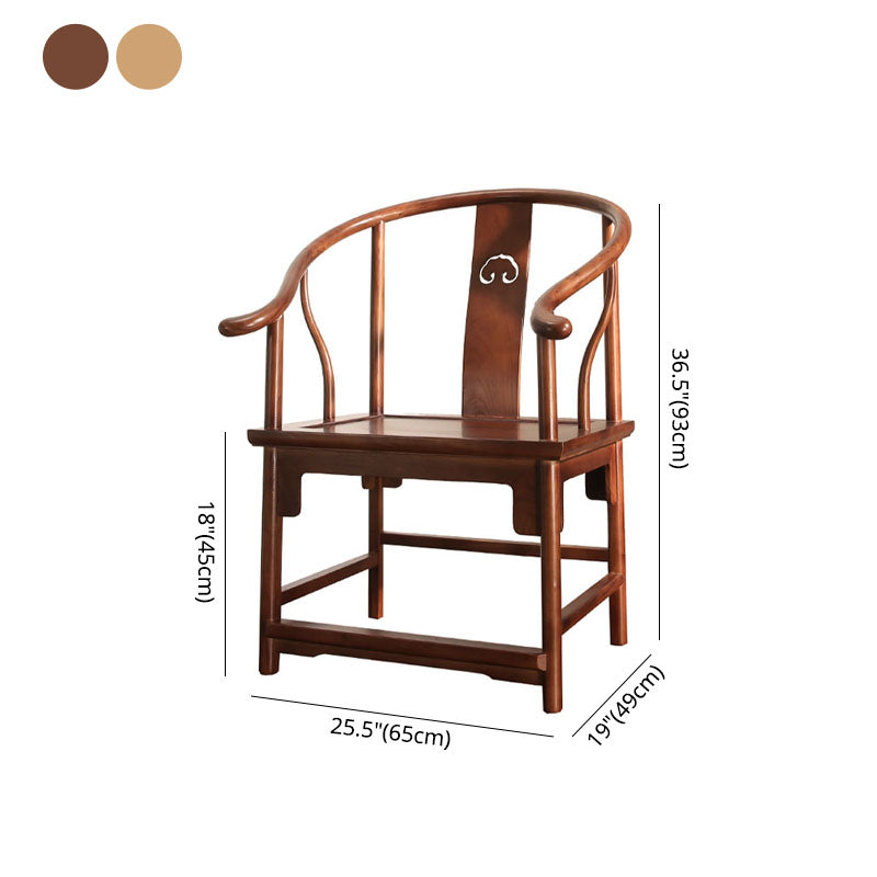 Traditional Style Kitchen Wooden Dining Chairs Dining Arm Side Chairs