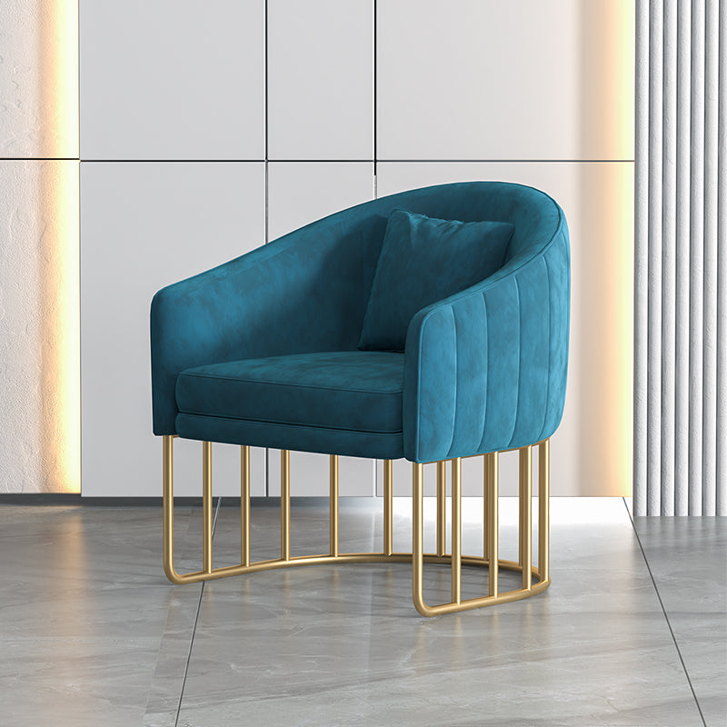 Sedia da pranzo in metallo glam sedie da pranzo in velluto senza braccio per uso domestico