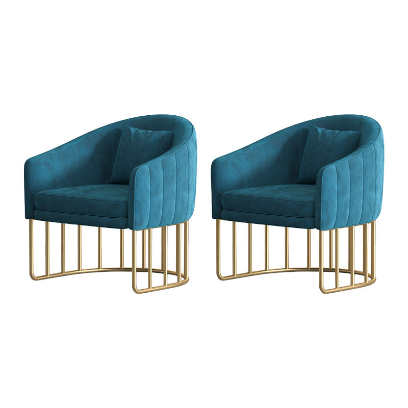 Sedia da pranzo in metallo glam sedie da pranzo in velluto senza braccio per uso domestico
