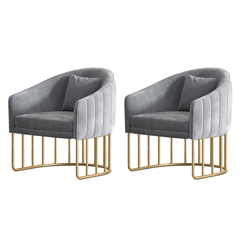 Sedia da pranzo in metallo glam sedie da pranzo in velluto senza braccio per uso domestico
