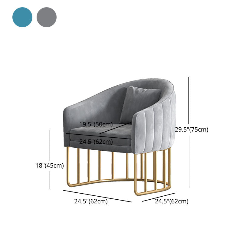 Sedia da pranzo in metallo glam sedie da pranzo in velluto senza braccio per uso domestico