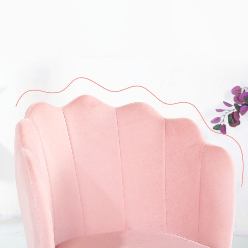 Nordic Style Metal Dining Room Chair Velvet Armless Dining Chairs for Home Use