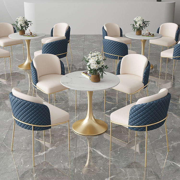 Glam Metal Dining Room Chair Faux Leather Dining Chairs for Home Use Clearhalo 'Dining Chairs' 'Dining Tables & Seating' 'dining_chair' 'furn' 'furn_dining_chair' 'Furniture' 'Kitchen & Dining Furniture' 5620667
