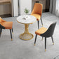 Glam Metal Dining Room Chair Faux Leather Parsons Chairs for Home Use Clearhalo 'Dining Chairs' 'Dining Tables & Seating' 'dining_chair' 'furn' 'furn_dining_chair' 'Furniture' 'Kitchen & Dining Furniture' 5620681