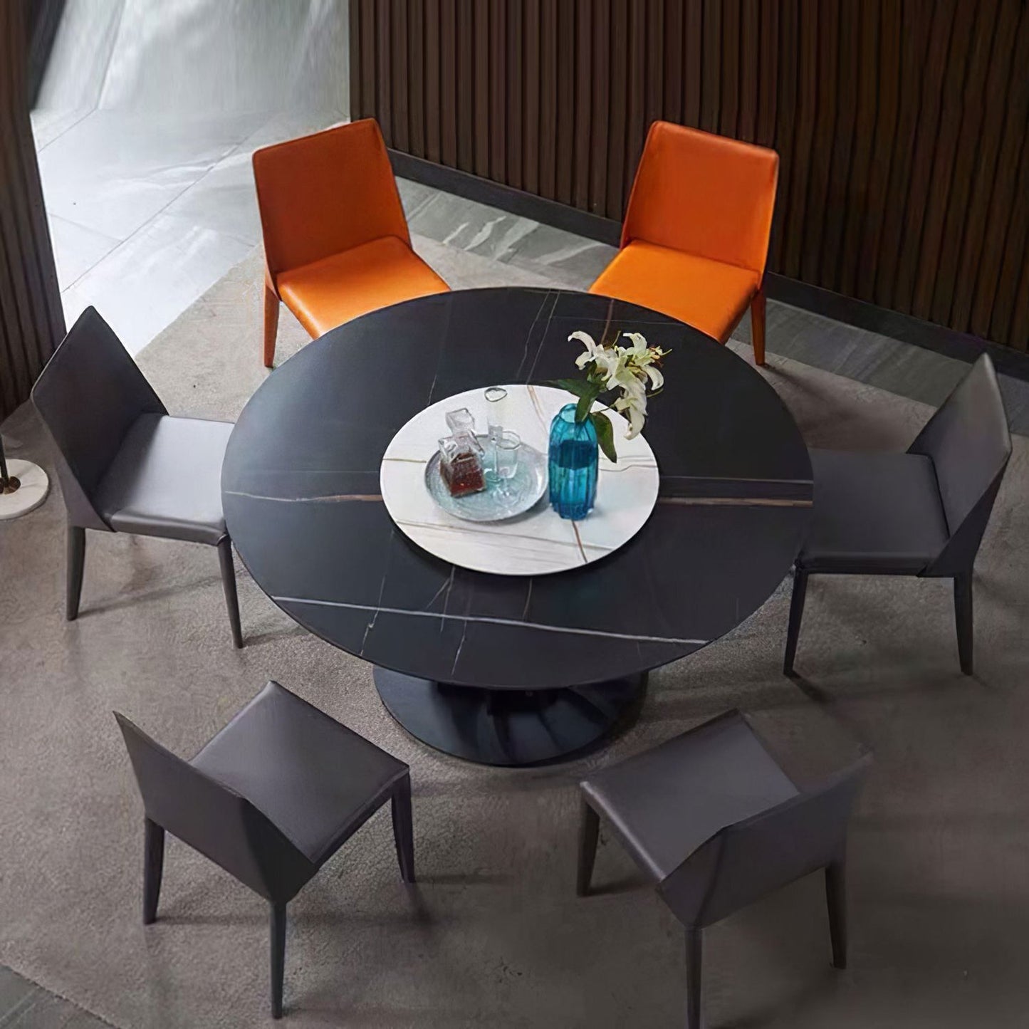 Contemporary Design Armless Side Chairs Leather Solid Back Dining Side Chair