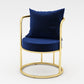 Glam Metal Dining Room Chair Open Back Dining Side Chair for Restaurant Use Navy Blue 1 Piece Clearhalo 'Dining Chairs' 'Dining Tables & Seating' 'dining_chair' 'furn' 'furn_dining_chair' 'Furniture' 'Kitchen & Dining Furniture' 5620765