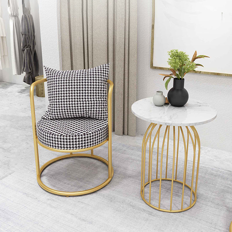 Glam Metal Dining Room Chair Open Back Dining Side Chair for Restaurant Use Clearhalo 'Dining Chairs' 'Dining Tables & Seating' 'dining_chair' 'furn' 'furn_dining_chair' 'Furniture' 'Kitchen & Dining Furniture' 5620766