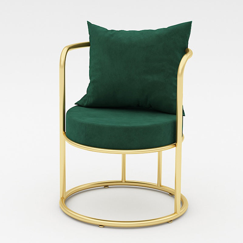 Glam Metal Dining Room Chair Open Back Dining Side Chair for Restaurant Use Blackish Green 1 Piece Clearhalo 'Dining Chairs' 'Dining Tables & Seating' 'dining_chair' 'furn' 'furn_dining_chair' 'Furniture' 'Kitchen & Dining Furniture' 5620769