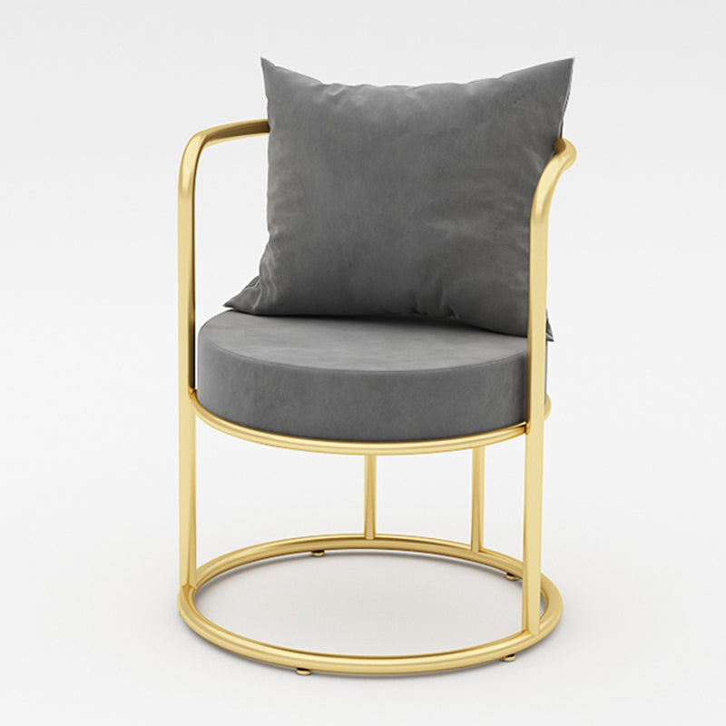 Glam Metal Dining Room Chair Open Back Dining Side Chair for Restaurant Use Dark Gray 1 Piece Clearhalo 'Dining Chairs' 'Dining Tables & Seating' 'dining_chair' 'furn' 'furn_dining_chair' 'Furniture' 'Kitchen & Dining Furniture' 5620773