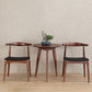 Contemporary Style Real Leather Dining Chairs Open Back Dining Side Chair