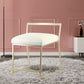 Glam Metal Dining Room Chair Armless Velvet Dining Side Chair for Restaurant Use Clearhalo 'Dining Chairs' 'Dining Tables & Seating' 'dining_chair' 'furn' 'furn_dining_chair' 'Furniture' 'Kitchen & Dining Furniture' 5620810