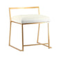 Glam Metal Dining Room Chair Armless Velvet Dining Side Chair for Restaurant Use Cream 1 Piece Clearhalo 'Dining Chairs' 'Dining Tables & Seating' 'dining_chair' 'furn' 'furn_dining_chair' 'Furniture' 'Kitchen & Dining Furniture' 5620812