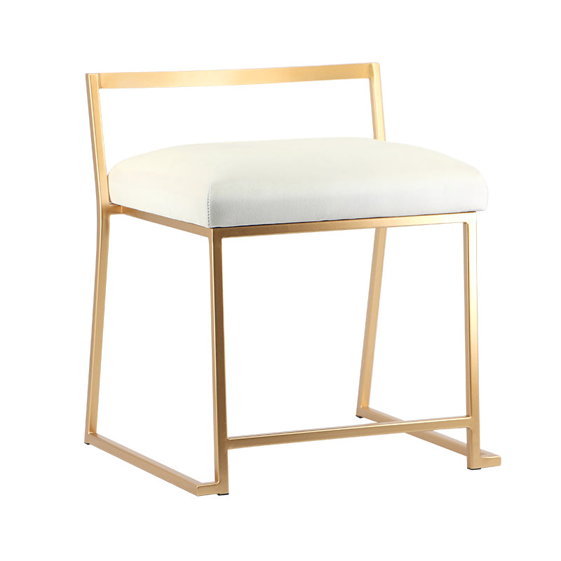 Glam Metal Dining Room Chair Armless Velvet Dining Side Chair for Restaurant Use Cream 1 Piece Clearhalo 'Dining Chairs' 'Dining Tables & Seating' 'dining_chair' 'furn' 'furn_dining_chair' 'Furniture' 'Kitchen & Dining Furniture' 5620812