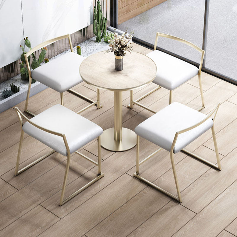 Glam Metal Dining Room Chair Armless Velvet Dining Side Chair for Restaurant Use Clearhalo 'Dining Chairs' 'Dining Tables & Seating' 'dining_chair' 'furn' 'furn_dining_chair' 'Furniture' 'Kitchen & Dining Furniture' 5620813