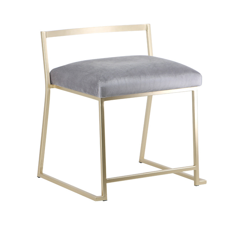 Glam Metal Dining Room Chair Armless Velvet Dining Side Chair for Restaurant Use Grey 1 Piece Clearhalo 'Dining Chairs' 'Dining Tables & Seating' 'dining_chair' 'furn' 'furn_dining_chair' 'Furniture' 'Kitchen & Dining Furniture' 5620814