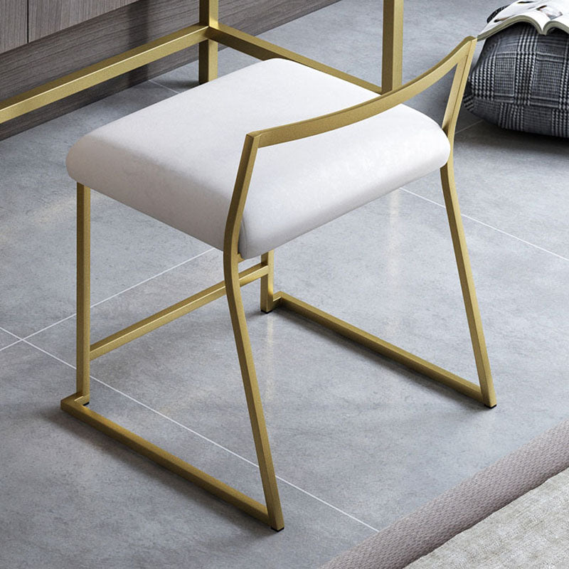 Glam Metal Dining Room Chair Armless Velvet Dining Side Chair for Restaurant Use Clearhalo 'Dining Chairs' 'Dining Tables & Seating' 'dining_chair' 'furn' 'furn_dining_chair' 'Furniture' 'Kitchen & Dining Furniture' 5620817_e7d4db84-a2d1-4505-b247-81f8fb9bab7f