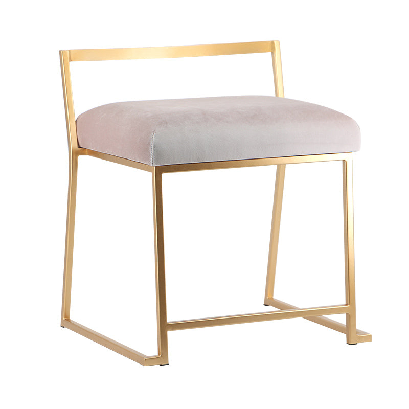 Glam Metal Dining Room Chair Armless Velvet Dining Side Chair for Restaurant Use Clearhalo 'Dining Chairs' 'Dining Tables & Seating' 'dining_chair' 'furn' 'furn_dining_chair' 'Furniture' 'Kitchen & Dining Furniture' 5620819