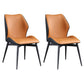 Contemporary Restaurant Wingback Side Chair Leather Dining Chair