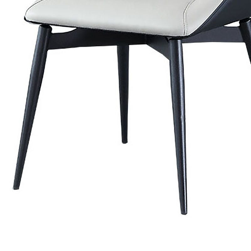 Contemporary Restaurant Wingback Side Chair Leather Dining Chair