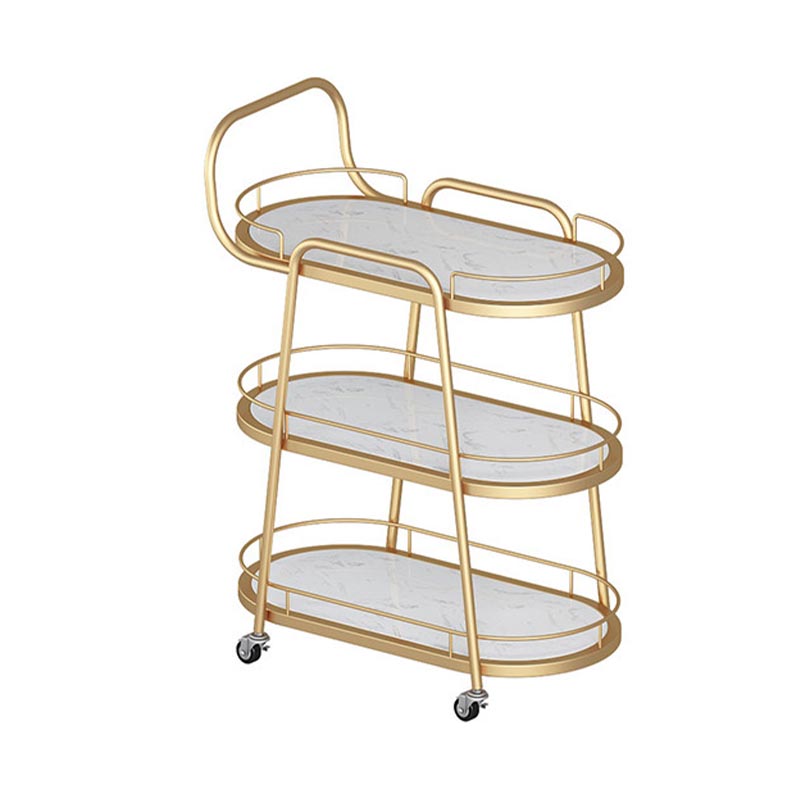 32.28"H Modern Rolling Prep Table Metal Prep Table for Home Use