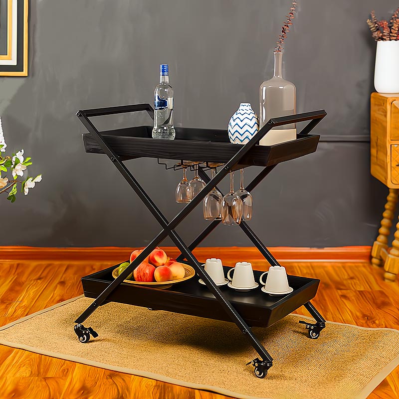 27.56 "H ROLLING TABLE DE PREP moderne Table de préparation rectangulaire en bois pour usage domestique