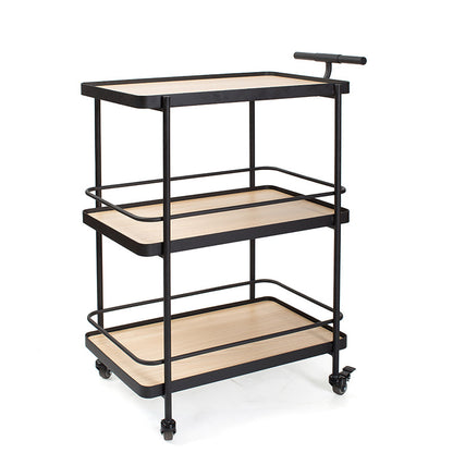 Moderno carrello da cucina da cucina da 35,43 "h in metallo rettangolare carrello da cucina rettangolare