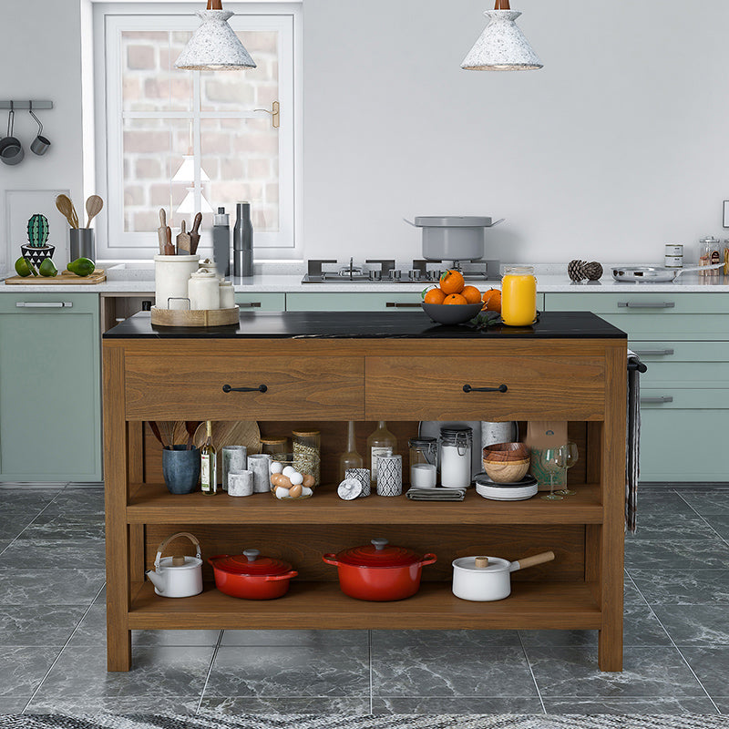 Isola da cucina stazionaria contemporanea set in legno Isola da cucina set per uso domestico