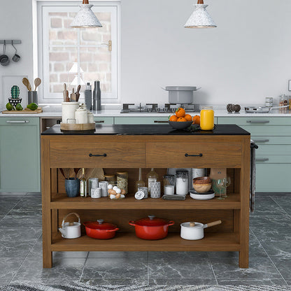 Isola da cucina stazionaria contemporanea set in legno Isola da cucina set per uso domestico